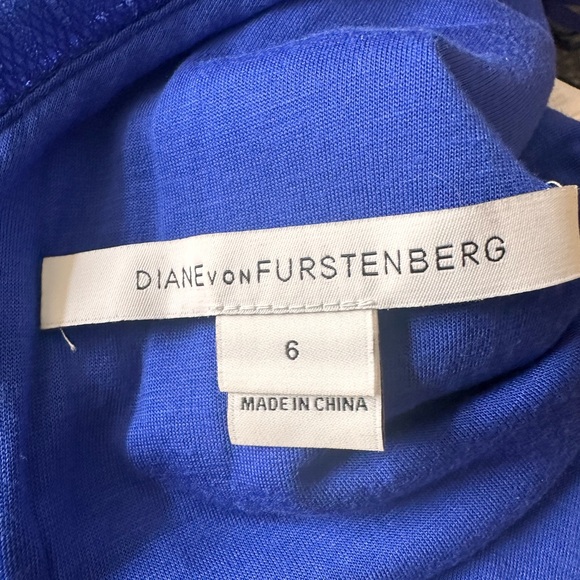 Diane Von Furstenberg Royal Blue Lace Mini Dress 6 - Picture 10 of 10